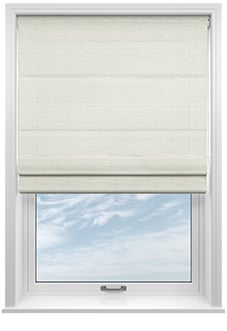 Petra Voile, Simple White - Motorised Roman Blind